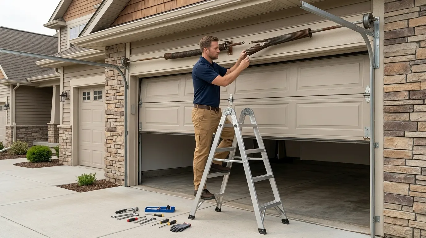 Repaired & tested - Rochester Hills garage door service